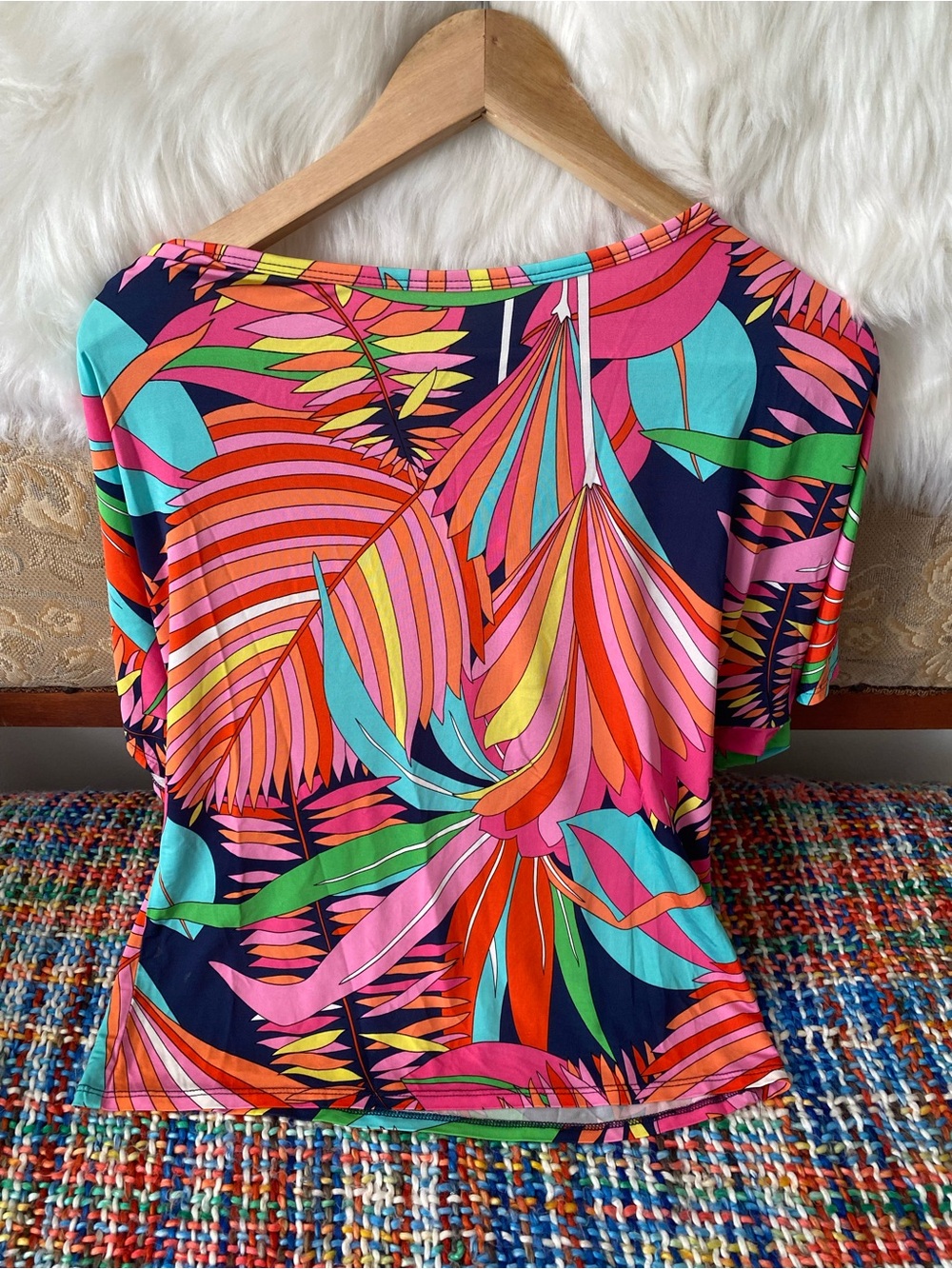 Trina Turk Print Short Sleeve Tee in Multi